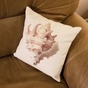 Coastal Theme Sea Shell Throw Pillow